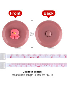 Cinta Métrica Retráctil 4 Pcs ASTARON 1.5 m para Sastrería 2