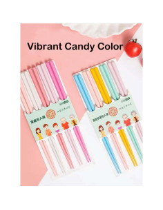 10 Pares de Palillos de Entrenamiento Fejapa Reutilizables 2