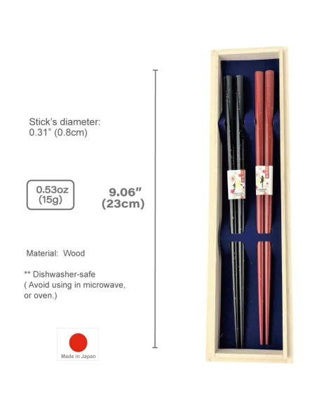 Palillos Japoneses Premium Terra 23 cm Reutilizables