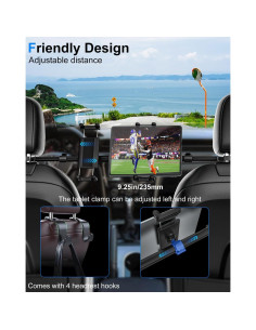 Soporte para Tablet de Reposacabezas Kolasels 4-13" Negro 2