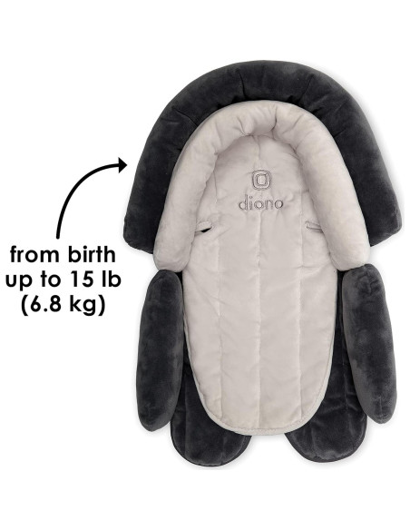 Soporte de Cabeza Diono Cuddle Soft 2-en-1 Gris Ártico