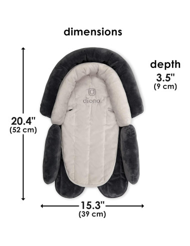 Soporte de Cabeza Diono Cuddle Soft 2-en-1 Gris Ártico