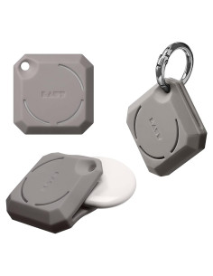 Funda LAUT Huex Gem para AirTag - Gris con Velcro