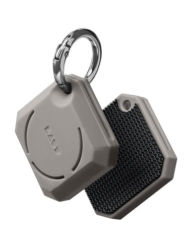 Funda LAUT Huex Gem para AirTag - Gris con Velcro