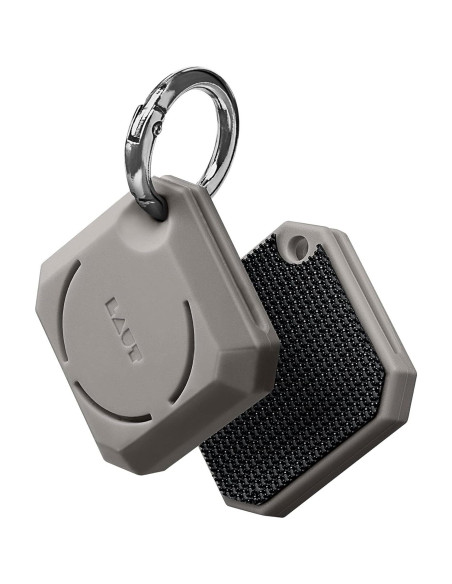 Funda LAUT Huex Gem para AirTag - Gris con Velcro