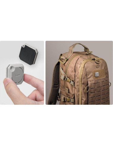 Funda LAUT Huex Gem para AirTag - Gris con Velcro