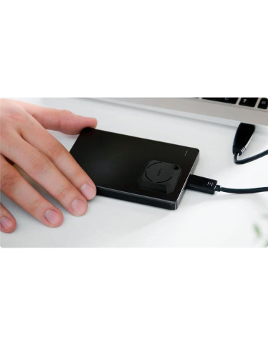 Funda LAUT Huex Gem para AirTag - Gris con Velcro