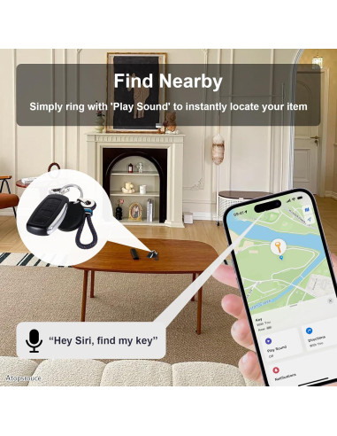Localizador Bluetooth Atopsrouce Air Tag - 1 Pack, Compatible iOS