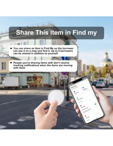 Localizador Bluetooth Atopsrouce Air Tag - 1 Pack, Compatible iOS