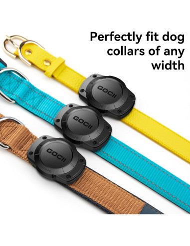 Soporte para Collar de Perro GOCII Airtag Impermeable 2 Pack