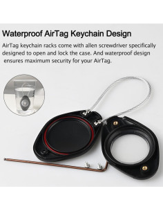 Soporte impermeable para AirTag Obyllato negro/blanco 2 piezas 2