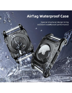 Soporte Airtag para Collar de Perro Sicthy Negro Impermeable 2