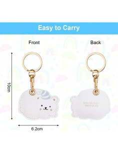 Estuche de cuero PU Ouuze para AirTag 2023 con llavero 2