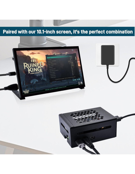 Caja de Metal GeeekPi para Raspberry Pi 5 con Enfriador y Fuente 27W