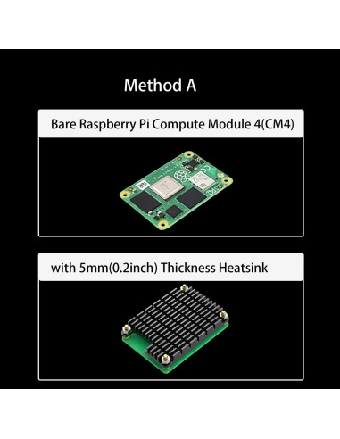 Disipador de Calor de Aluminio GLOTRENDS para Raspberry Pi CM4