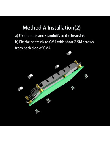 Disipador de Calor de Aluminio GLOTRENDS para Raspberry Pi CM4