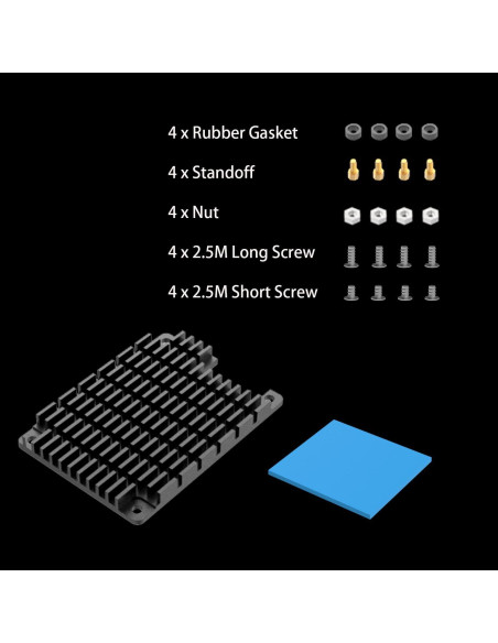 Disipador de Calor de Aluminio GLOTRENDS para Raspberry Pi CM4