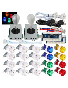 Kit de Botones Arcade SJ@JX para 2 Jugadores con LED