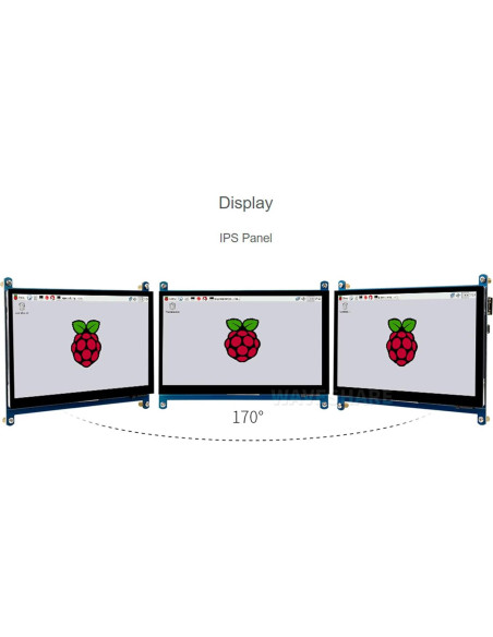 Pantalla táctil LCD IPS 7" Waveshare 1024x600 HDMI