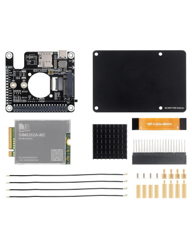 Módulo 5G Waveshare SIM8262A-M2 HAT para Raspberry Pi 5