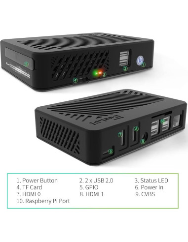 Caja DeskPi Lite GeeekPi para Raspberry Pi 4B con Ventilador