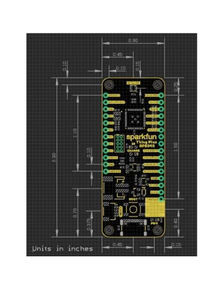 Microcontrolador SparkFun Thing Plus RP2040 16MB Flash