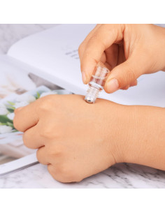 Wresty 25 Botellas de Vidrio 1ml Transparentes con Tapa Negra 2