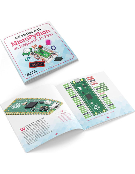 Kit de Inicio Vilros MicroPython Raspberry Pi Pico 30 Cables