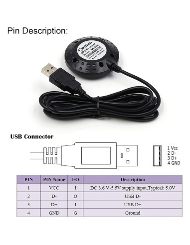 Módulo GPS BN-808 USB Geekstory con Chip M8030-KT 4M