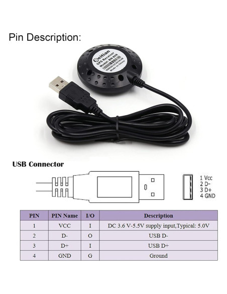 Módulo GPS BN-808 USB Geekstory con Chip M8030-KT 4M