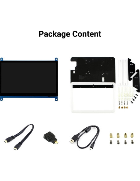 Pantalla Táctil Capacitiva 7" Waveshare HDMI para Raspberry Pi