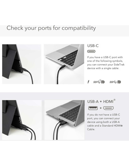 Monitor Portátil Stand Steady 15.6" FHD 1080P USB HDMI