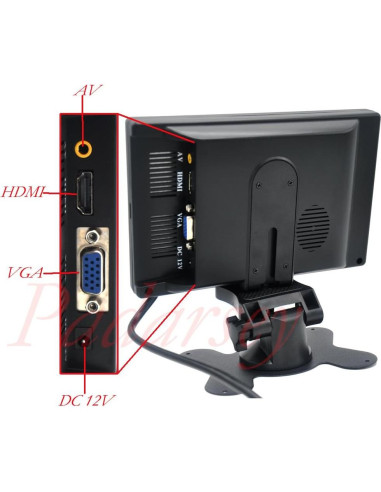 Monitor LCD TFT 7" Padarsey HDMI 1024x600 para Raspberry Pi