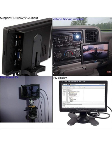 Monitor LCD TFT 7" Padarsey HDMI 1024x600 para Raspberry Pi