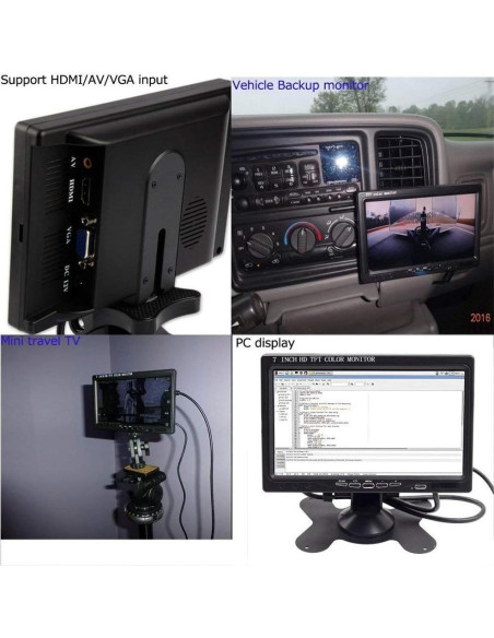Monitor LCD TFT 7" Padarsey HDMI 1024x600 para Raspberry Pi