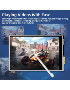 Monitor Táctil 3.5" iPistBit LCD 480x320 para Raspberry Pi 2