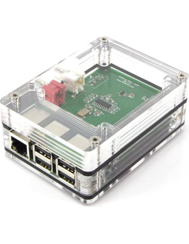 Funda Top Hat C4Labs para Raspberry Pi 3B+ y 2 - Hielo Negro