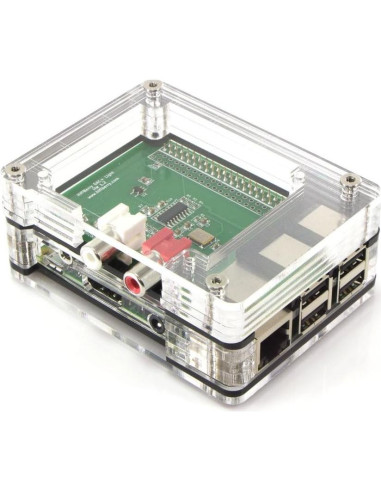 Funda Top Hat C4Labs para Raspberry Pi 3B+ y 2 - Hielo Negro