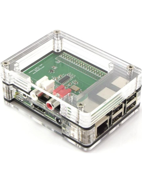 Funda Top Hat C4Labs para Raspberry Pi 3B+ y 2 - Hielo Negro