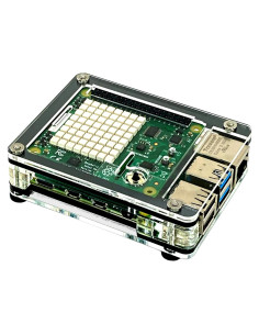 Estuche Zebra Classic C4Labs para Raspberry Pi 3B+/4B - Hielo Negro
