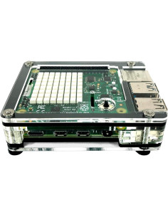 Estuche Zebra Classic C4Labs para Raspberry Pi 3B+/4B - Hielo Negro 2