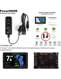Adaptador de corriente 12V PowerHOOD para Raspberry Pi CM4 2
