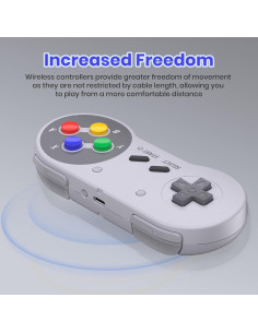 Controlador Inalámbrico SNES SAFFUN Multicolor Recargable 2
