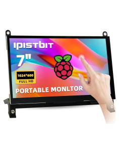 Monitor LCD 7" iPistBit 1024x600 para Raspberry Pi y Mini PCs
