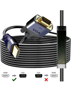 Cable HDMI a VGA 9.14m Lianjie 1080p Full HD Unidireccional 2