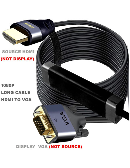 Cable HDMI a VGA 9.14m Lianjie 1080p Full HD Unidireccional