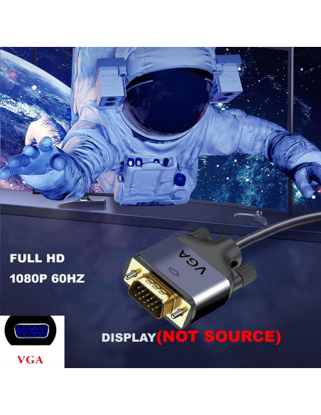 Cable HDMI a VGA 9.14m Lianjie 1080p Full HD Unidireccional