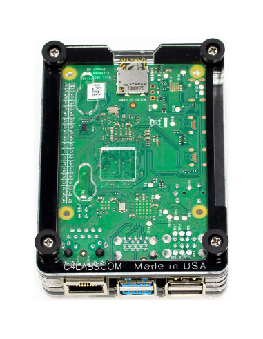 Caja Ventilador Interior C4Labs Zebra 4 para Raspberry Pi 4B