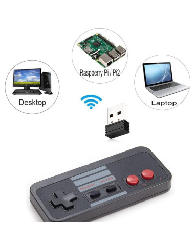 Controlador Inalámbrico KIWITATA NES USB para Juegos Retro PC