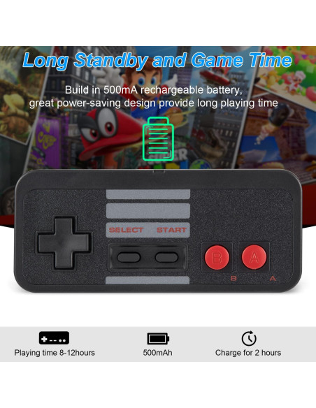 Controlador Inalámbrico KIWITATA NES USB para Juegos Retro PC